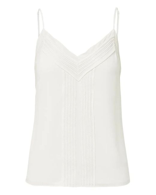 Veronica Beard Tanktop Met Geplooide Voorkant in het White
