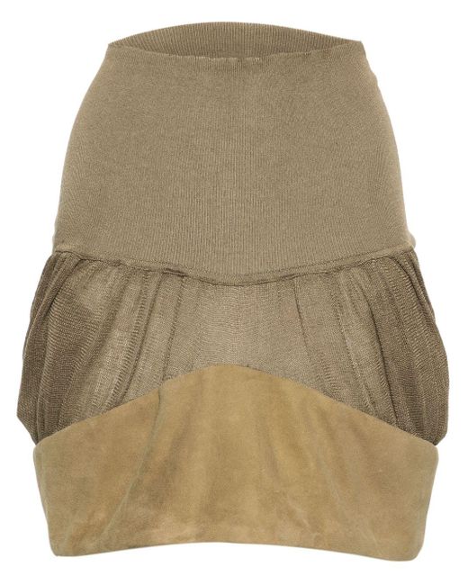Isa Boulder Natural Grace Peplum Miniskirt