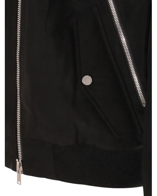 Moose Knuckles Black Logo-Plaque Bomber Jacket for men