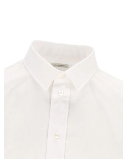 Saint Laurent White Striped Shirt for men