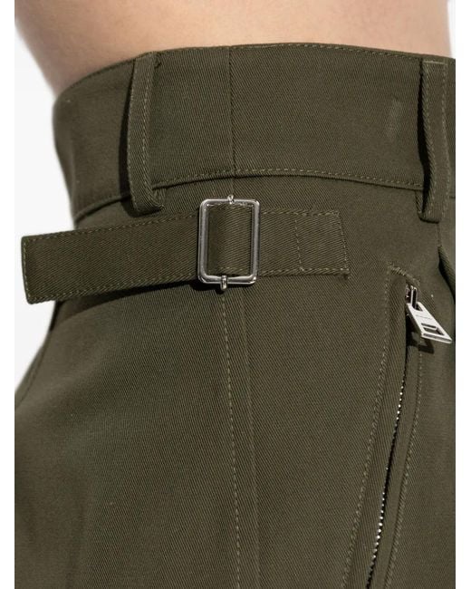 Givenchy Green Zip-Pocket Pleated Trousers