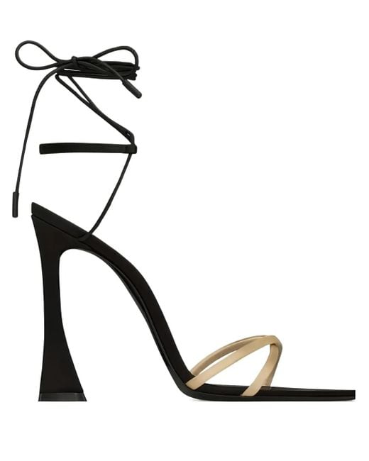Sandalias Liza con tacón de 110 mm Saint Laurent de color Black
