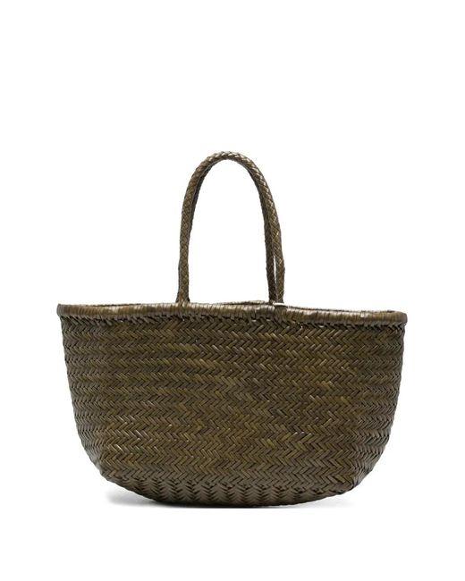 Dragon Diffusion Green Big Bamboo Triple Jump Woven Tote Bag
