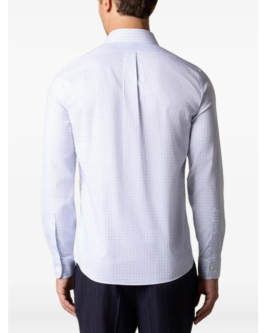 Brooks Brothers Blue Checked-Patterned Shirt for men