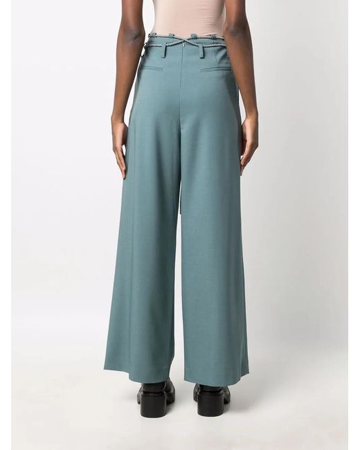 ANDERSSON BELL Blue Rope Detailing Cropped Trousers