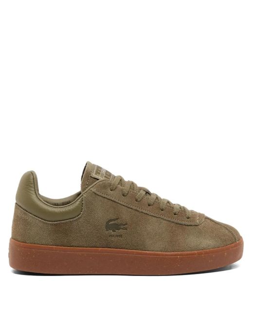 Lacoste Brown Baseshot Suede Sneakers for men