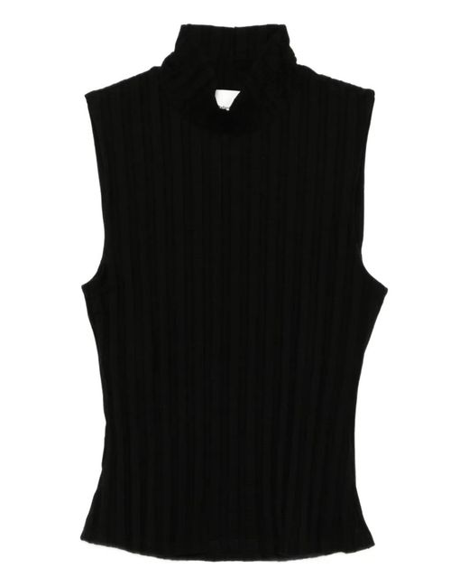 Reformation Black Maison Knit Top
