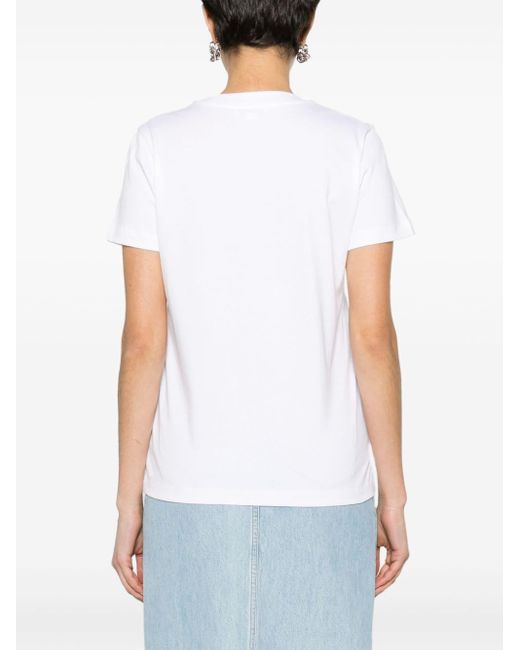 Alexander McQueen White Logo print crew neck t-shirts und polos