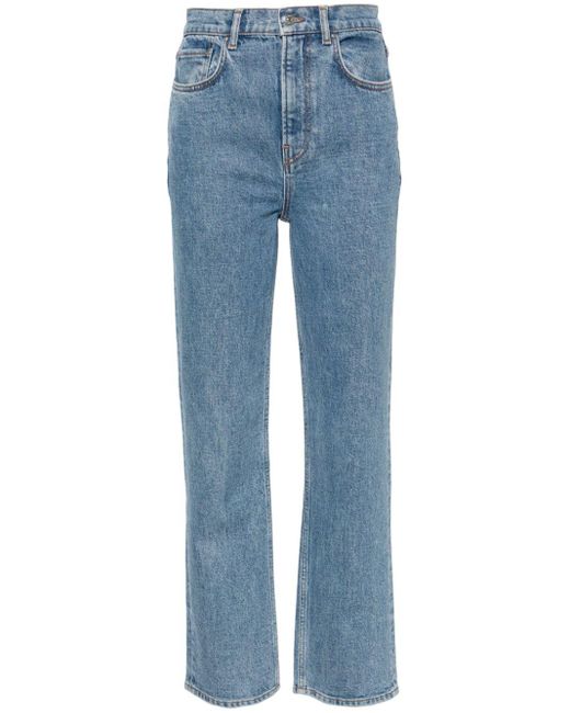 Claudie Pierlot Blue Toto Mid-rise Straight-leg Jeans