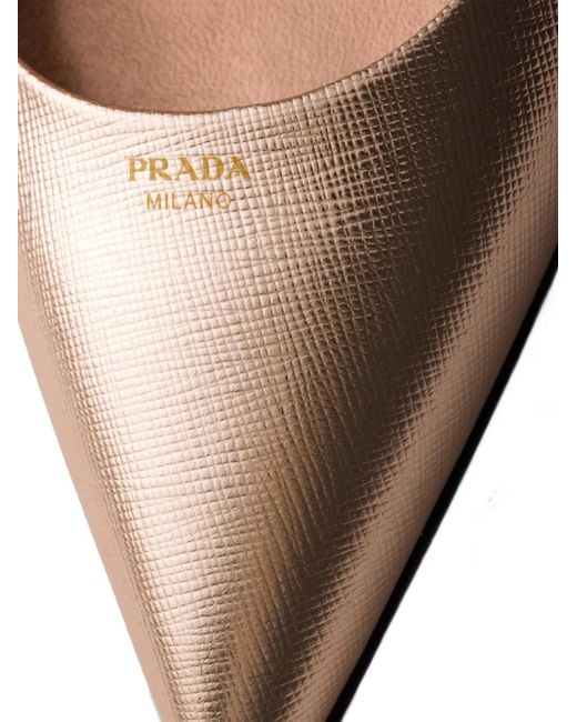 Prada Pink Logo Slingback Pumps