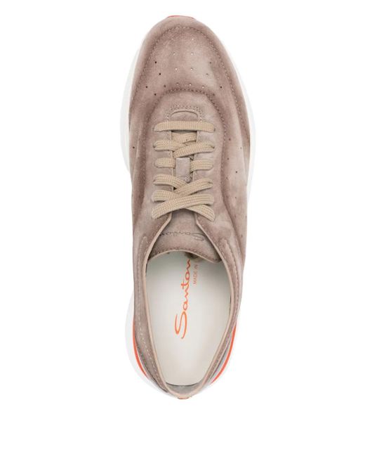 Santoni Brown Bounce Sneakers for men