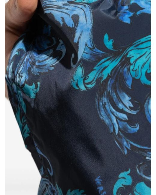 Bermudas con estampado Barocco Versace Jeans Couture de hombre de color Blue