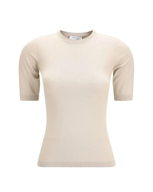 Max Mara Natural Ottano Knitted Top