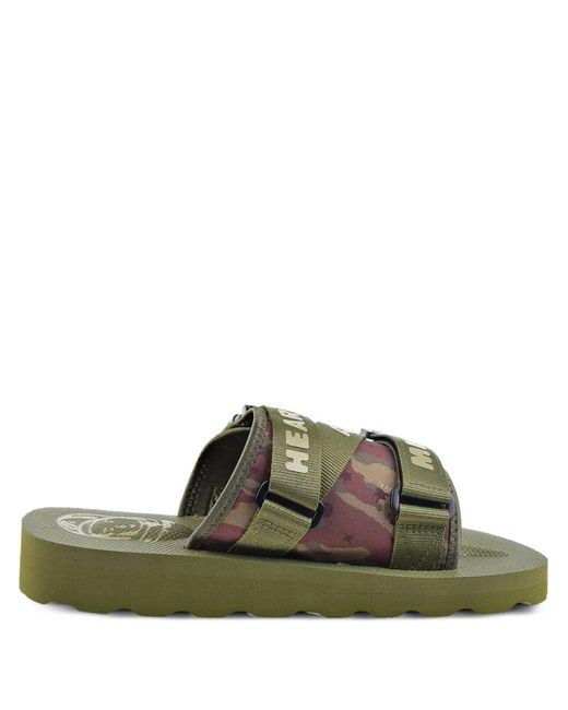 BBCICECREAM Green Eva Walker Camouflage-Print Sandals for men