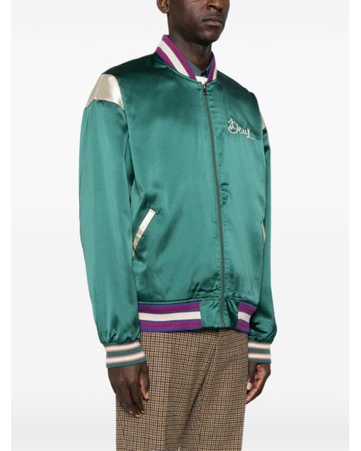 Deus Ex Machina Memento Mori Bomber Jacket in Green for Men | Lyst
