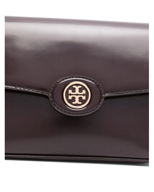 Tory Burch Gray Crosshatched Shoulder Bag