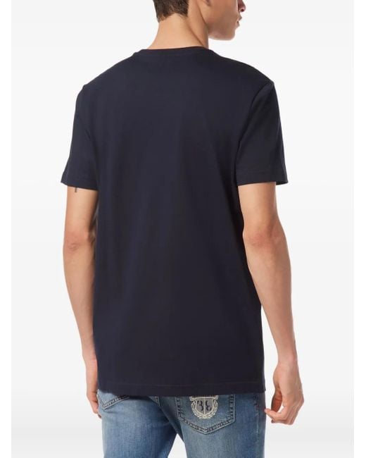 Billionaire Black Crest Round-Neck T-Shirt for men