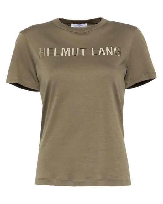 Helmut Lang Green T-Shirts And Polos