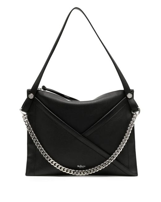 Mulberry Black M-Zipped Matte Bag