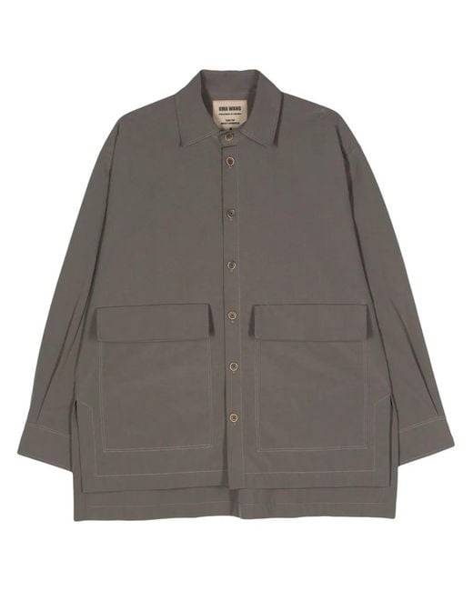 Uma Wang Gray Tavis Cotton Shirt for men
