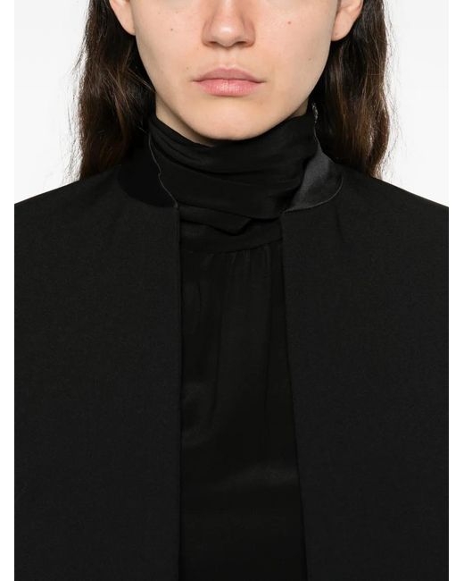 Max Mara Black Sablé Cropped Jacket