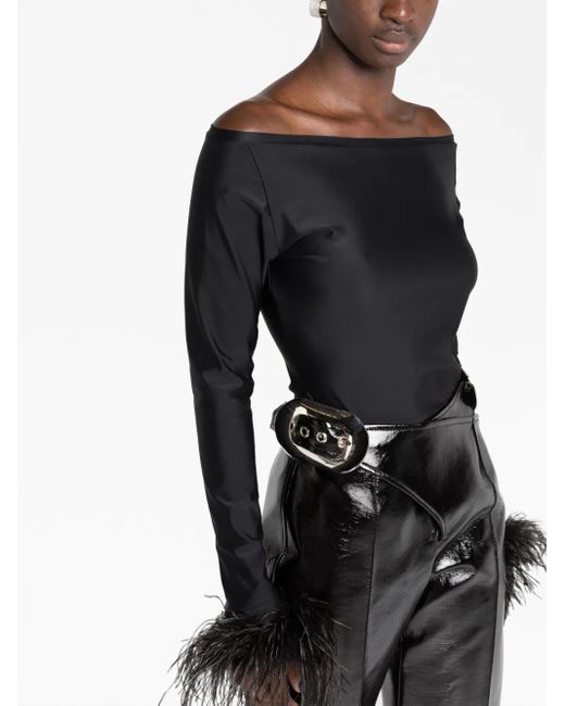 Atu Body Couture Black Oberteil Mit Federn