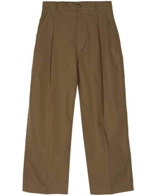 Sofie D'Hoore Pleated Wide-leg Trousers Natural