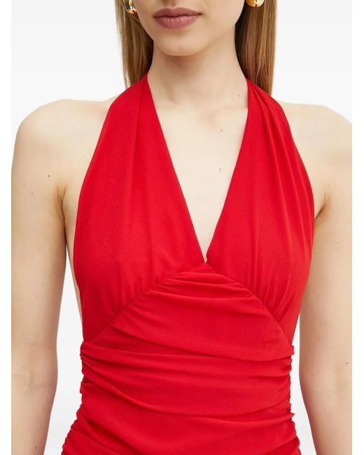 Bardot ホルターネック マキシドレス Red