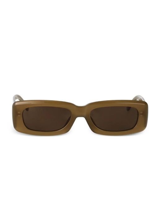 The Attico Brown Sonnenbrille Mit Eckigem Gestell