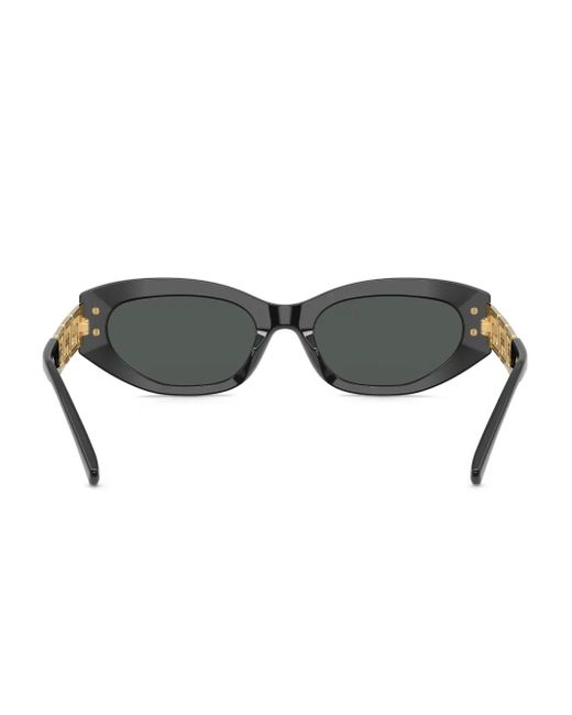 Versace Black Round-Frame Sunglasses