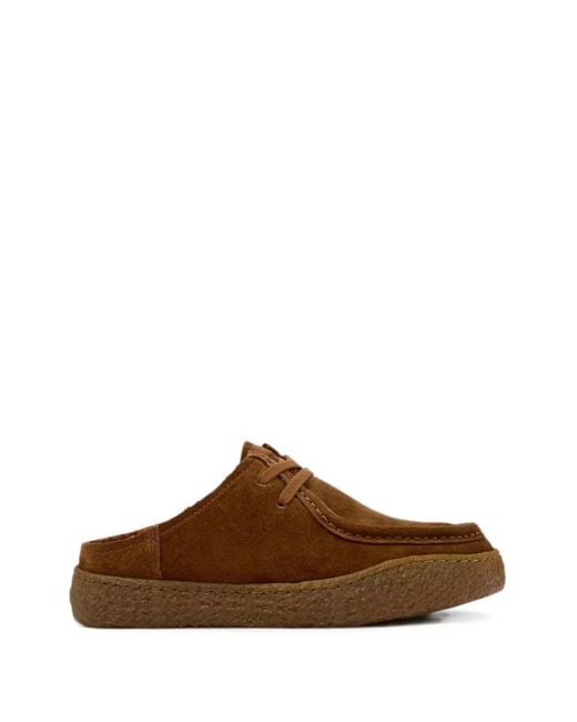 Camper Brown Peu Terreno Suede Mules