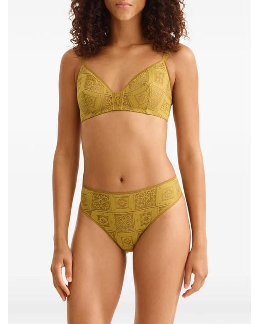 Eres Natural Mosaic Wireless Triangle Bra