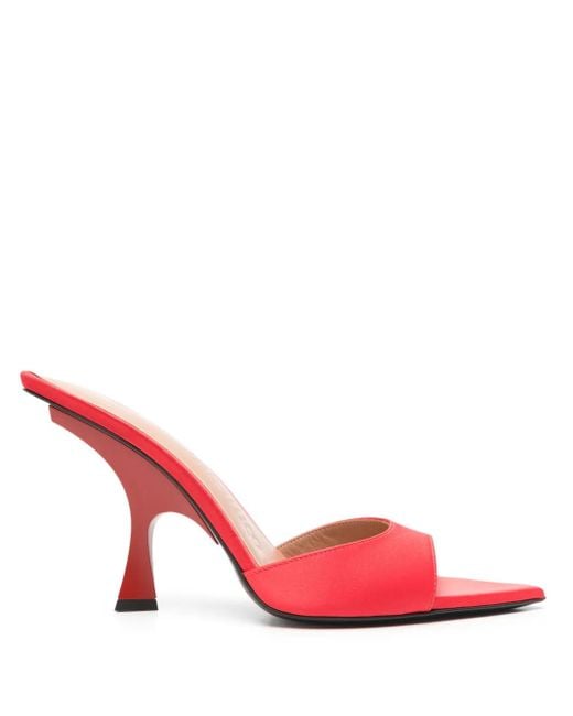 The Attico Pink 100Mm Pointed-Toe Sandals