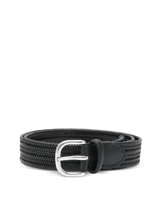 Eraldo Black Braided Belt for men