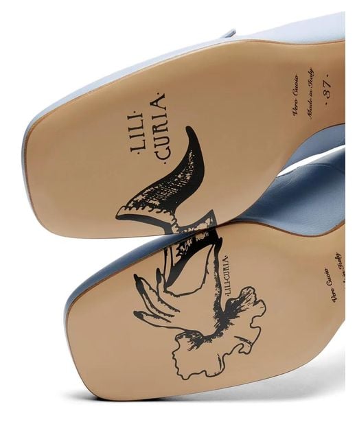 LILI CURIA Blue Ginger Mary Jane Buckle Pumps