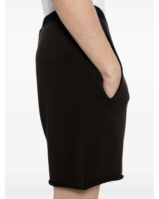 Label Under Construction Black Seam Shorts for men