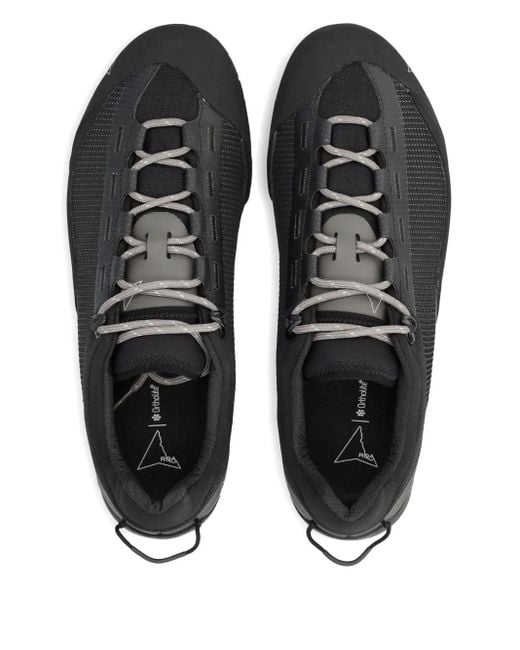 Roa Black Dotted Logo Sneakers for men