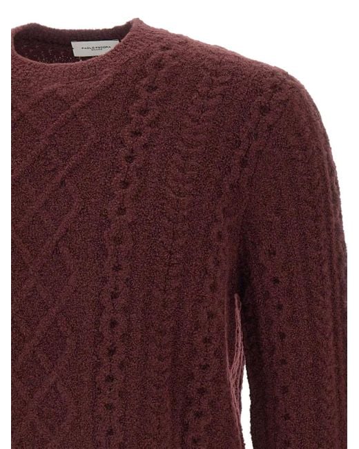 Paolo Pecora Purple Long-Sleeves Sweater for men