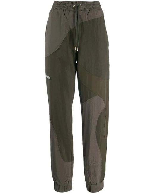 Han Kjobenhavn Green Tonal Patchwork Trousers