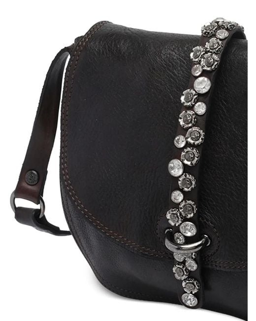 Campomaggi Black Linda Crystal-Embellished Shoulder Bag