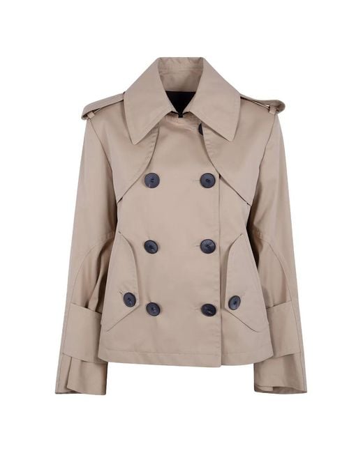 Ibrigu Natural Double-Breasted Coat
