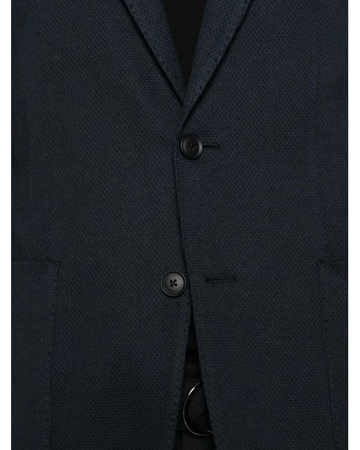 Boss Notch-Lapel Single-Breasted Jacket in het Black voor heren