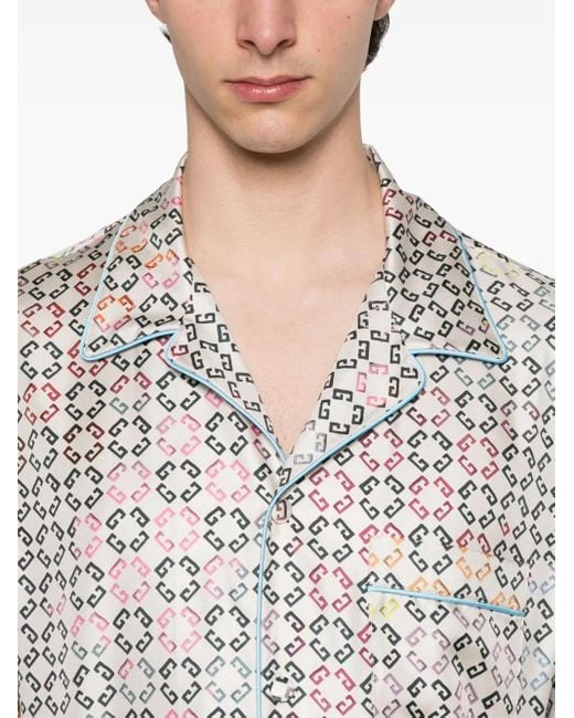 Camisa Estampado Logo Givenchy de hombre de color White