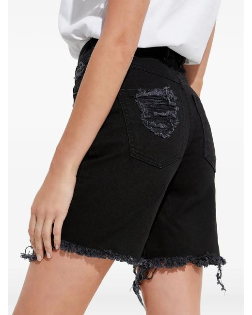 SER.O.YA Black Sammy Ripped Shorts