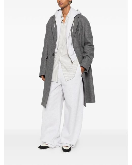 DSquared² Gray Single-Breasted Notched-Lapel Coat
