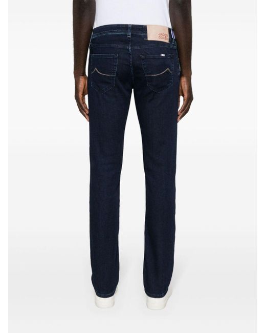 Jacob Cohen Blue Nick Low-Rise Slim-Fit Jeans for men