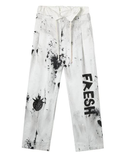 WESTFALL White Drawstring Trousers for men