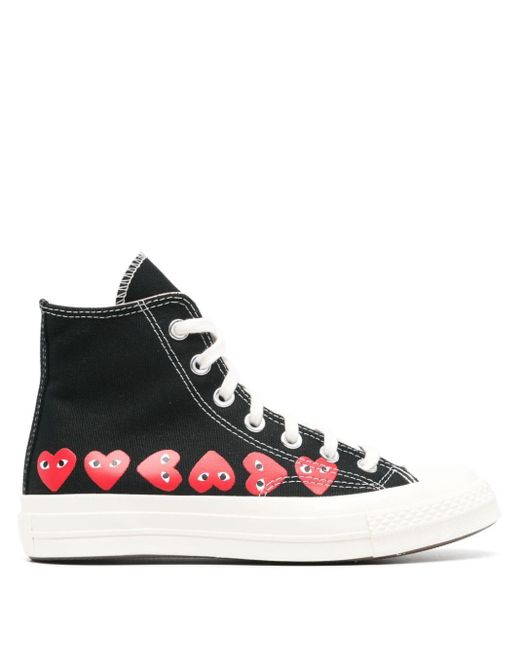 COMME DES GARÇONS PLAY Black Chuck 70 Multi Heart Sneakers