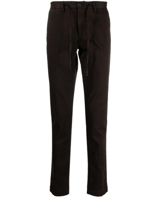 Corneliani Black Drawstring Tapered Trousers for men