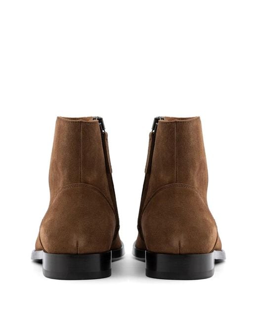 Buttero Brown Zip Boots for men